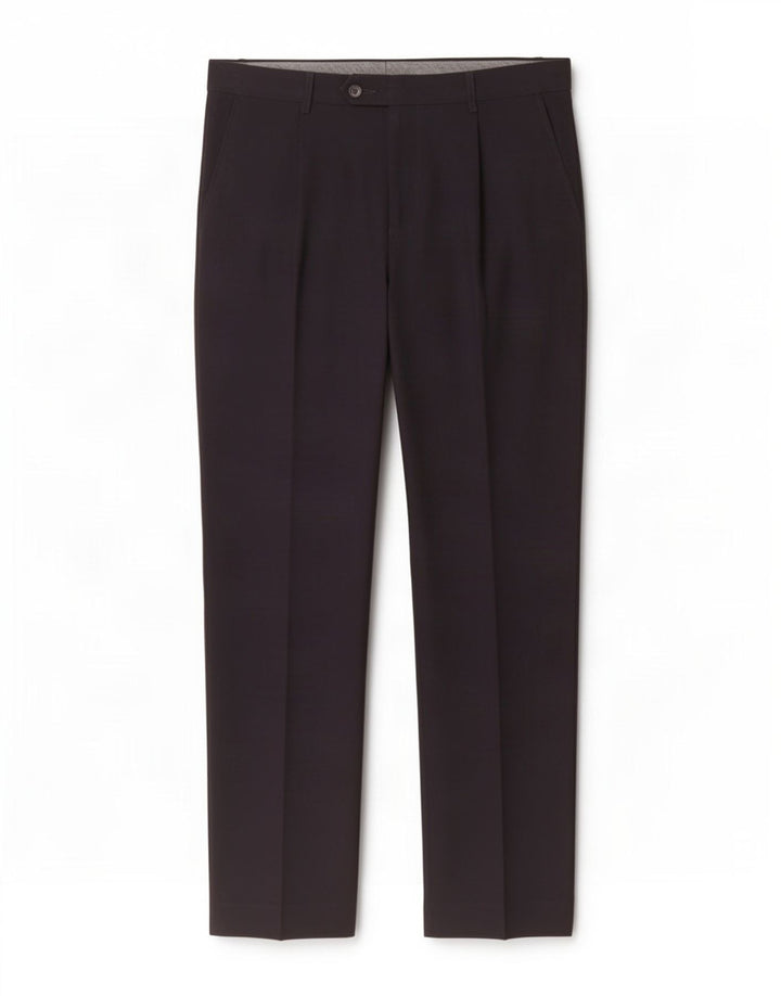 Pantaloni da abito vestibilità regolare da uomo Marks & Spencer W34 L33 poliestere blu navy