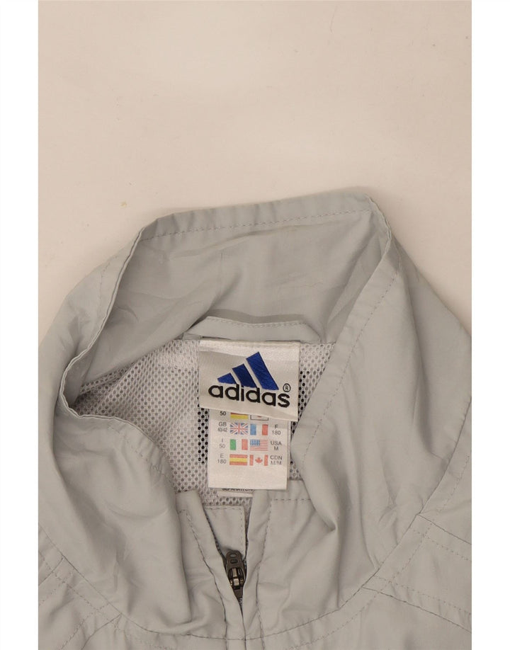 Giacca da tuta da uomo Adidas UK 40/42 Poliestere color block grigio medio