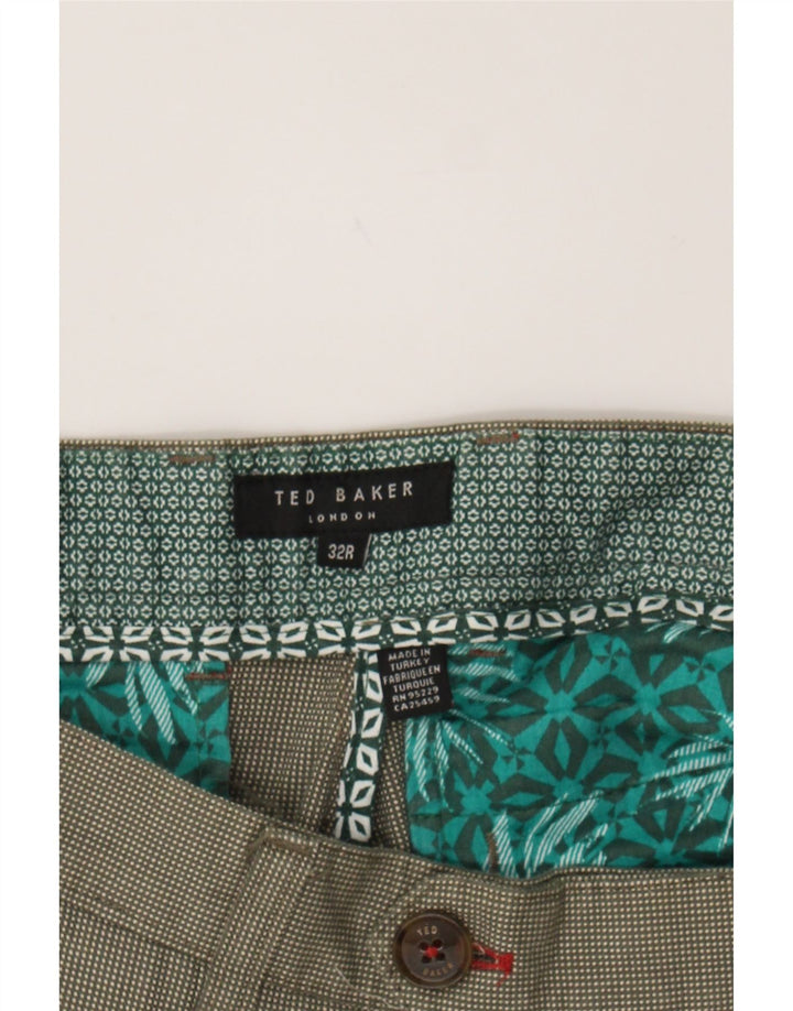 TED BAKER Mens Slim Suit Trousers  W32 L32 Grey Cotton Vintage Ted Baker and Second-Hand Ted Baker from Messina Hembry 