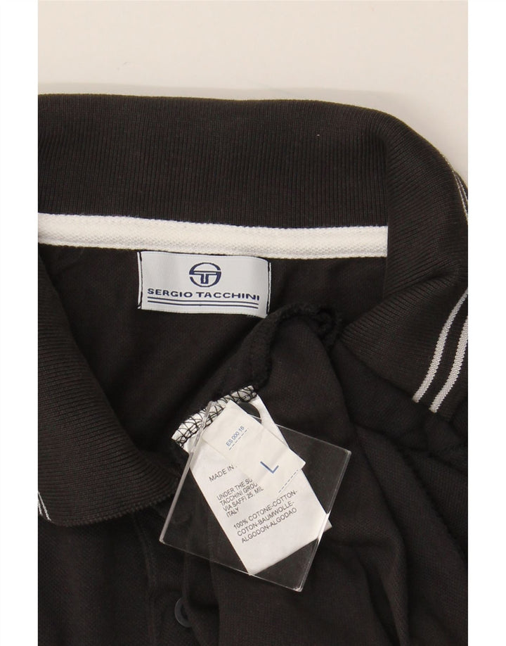 SERGIO TACCHINI Polo Uomo Large Nera in Cotone