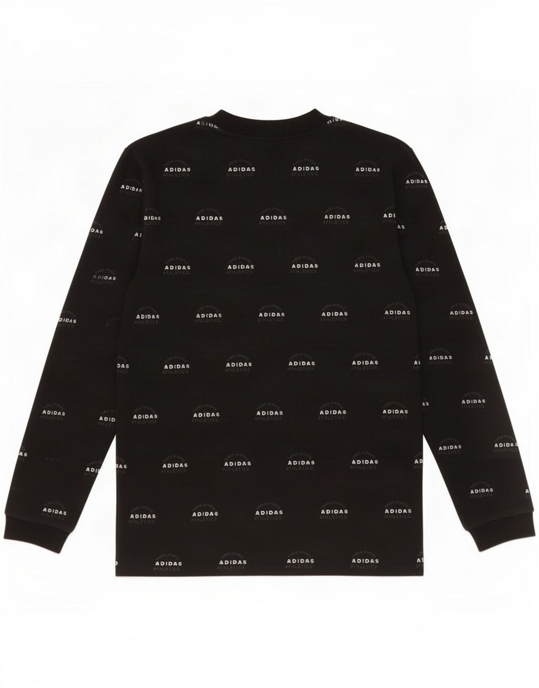 Felpa con grafica Adidas da uomo, piccola, in cotone nero