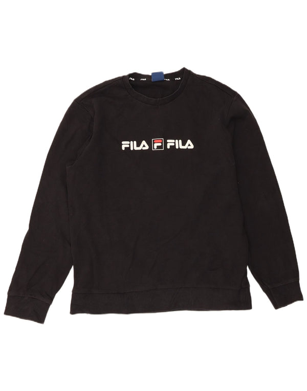 Felpa grafica da uomo Fila Maglione 2XL Nera