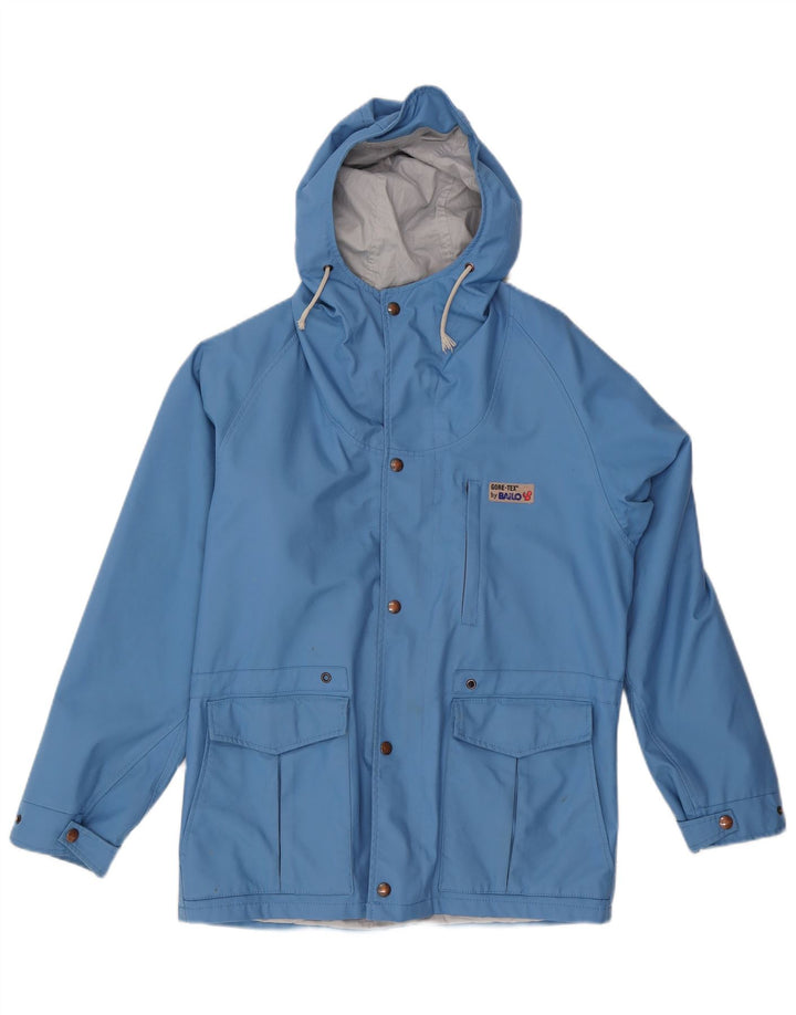 Giacca antipioggia da uomo Bailo Gore-Tex con cappuccio IT 46 Small Blu Poliammide Moderna