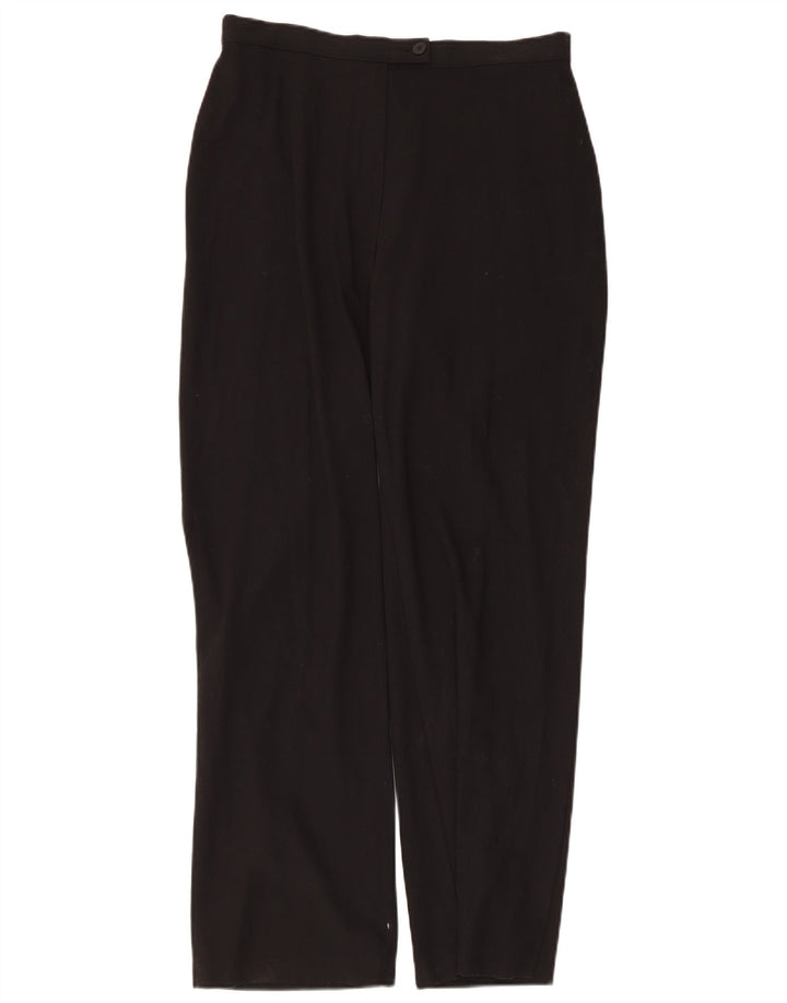 Pantaloni da abito dritti da donna Marks & Spencer UK 14 medi W30 L29 neri
