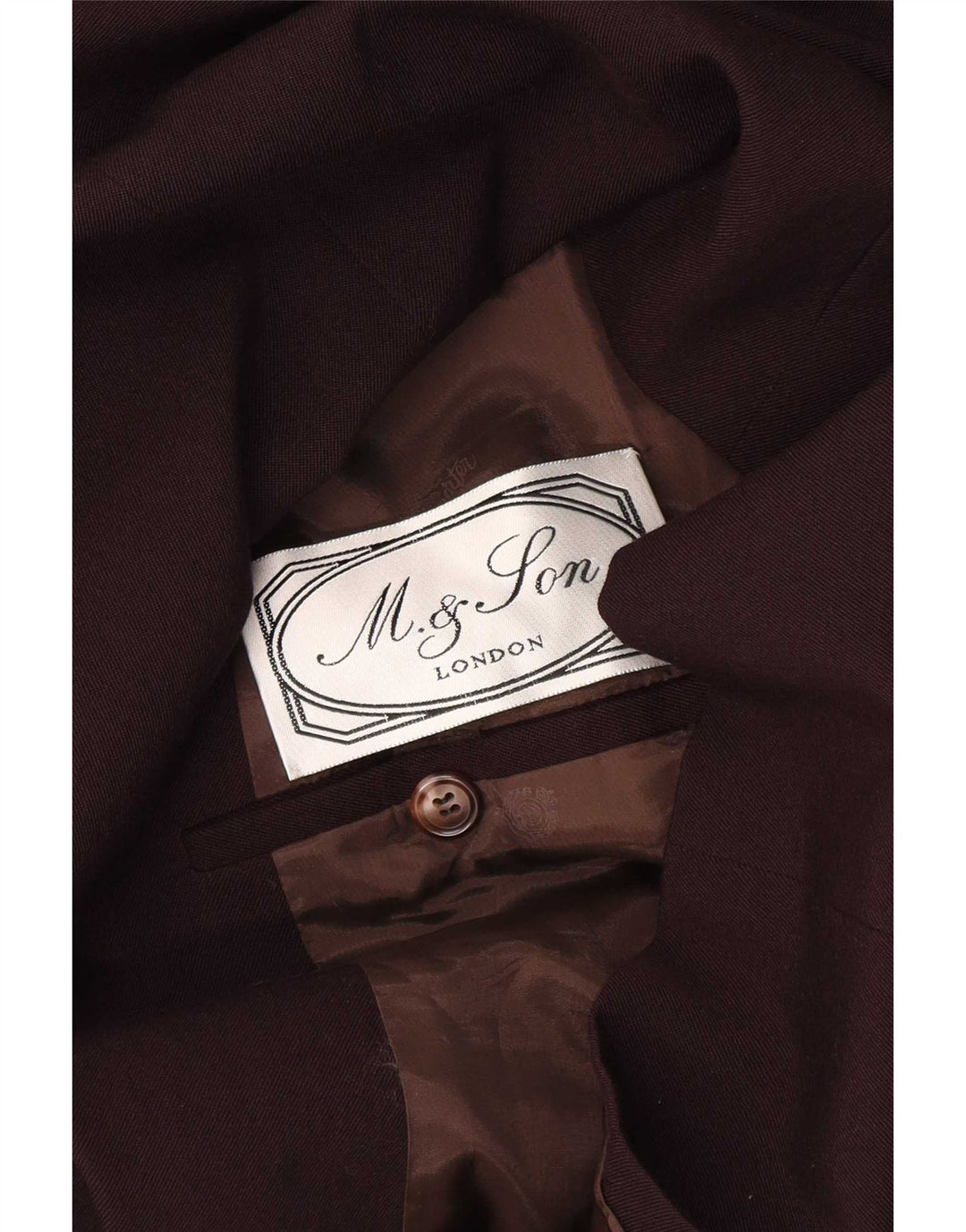 Giacca blazer doppiopetto vintage da uomo UK 38 Borgogna media