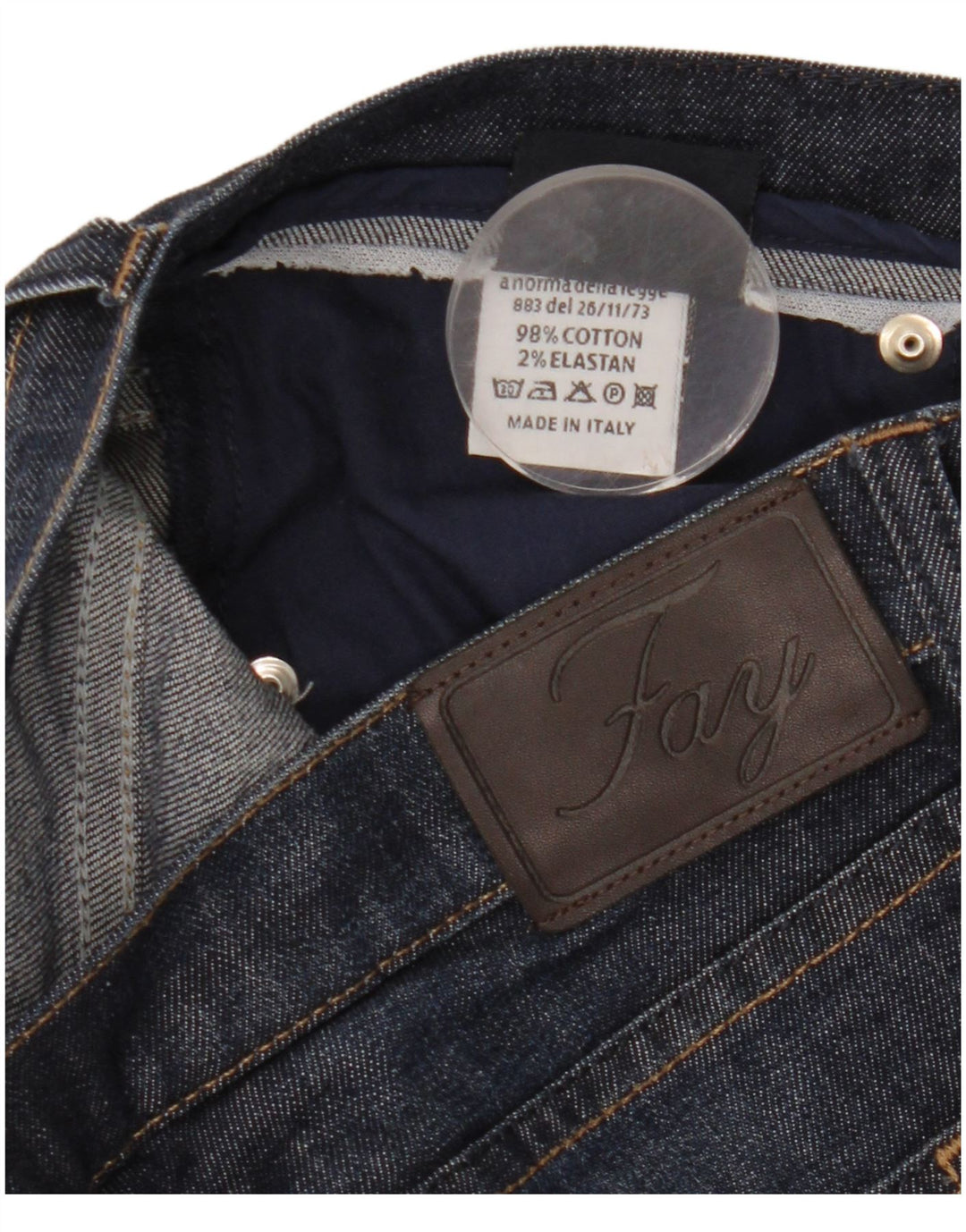Jeans dritti da donna Fay W32 L28 cotone blu navy
