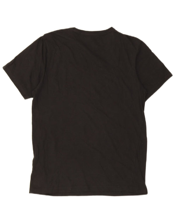 Adidas Boys Graphic T-Shirt Top 15-16 Years Black Cotton