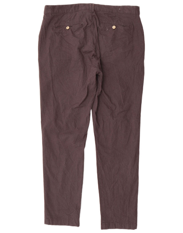 Pantaloni chino slim da uomo Zara EU 46 XL W36 L30 cotone pied de poule grigio