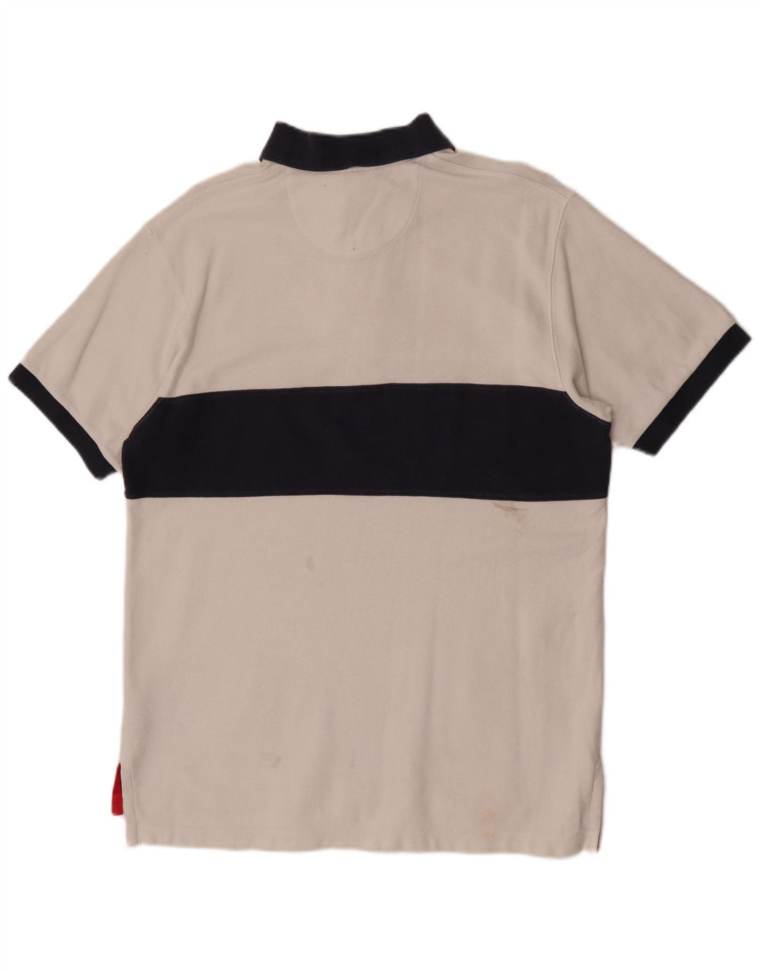 Polo da rugby da uomo Hackett in cotone color block bianco medio