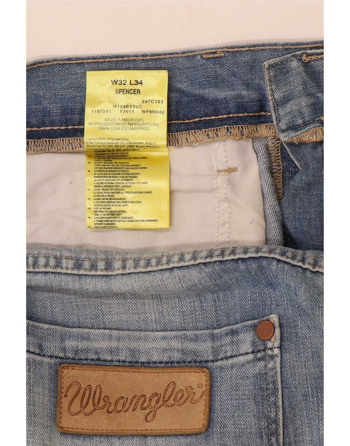 Jeans dritti da uomo Spencer Wrangler W32 L34 cotone blu