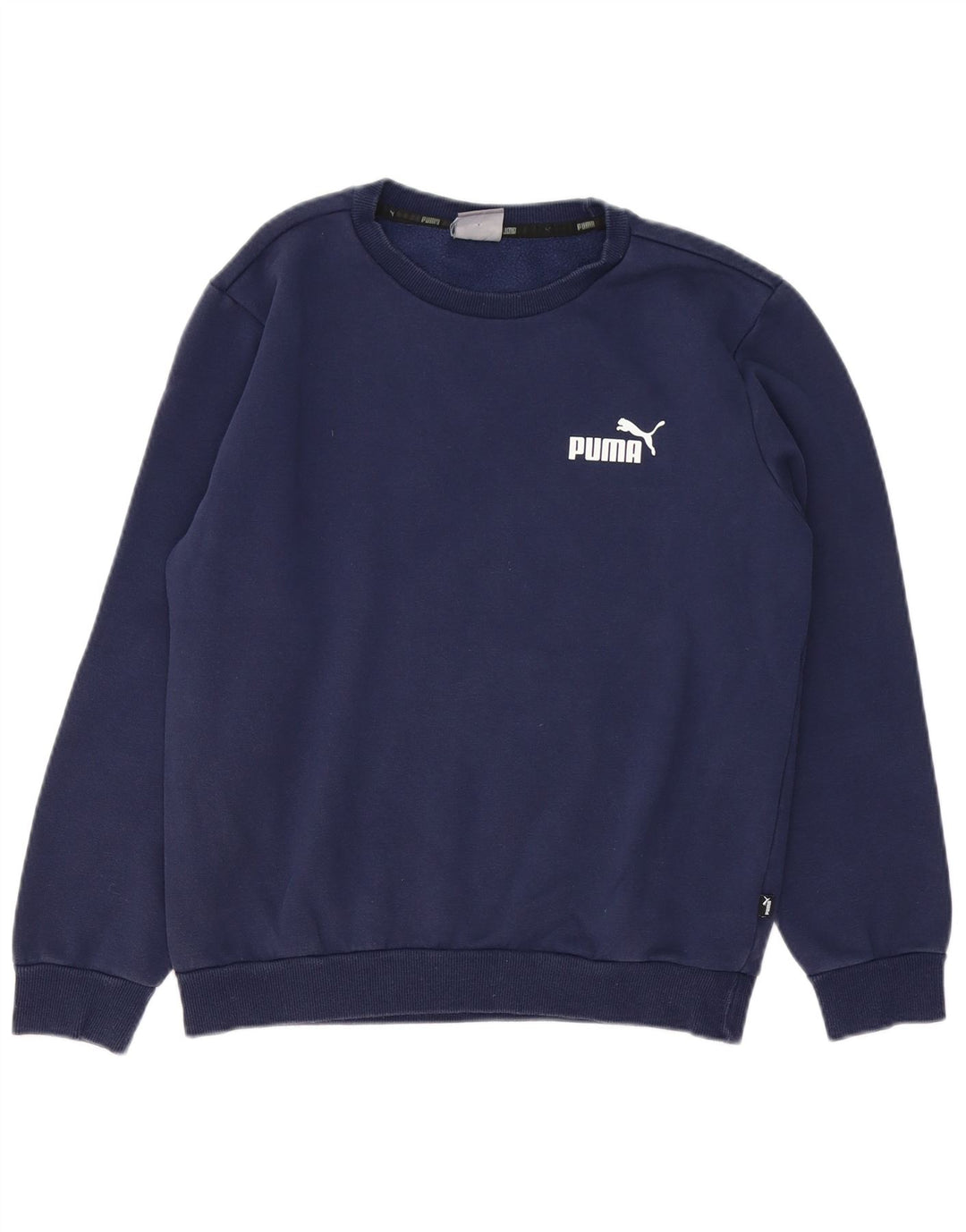 Felpa da uomo Puma Maglione piccolo blu navy in cotone sportivo