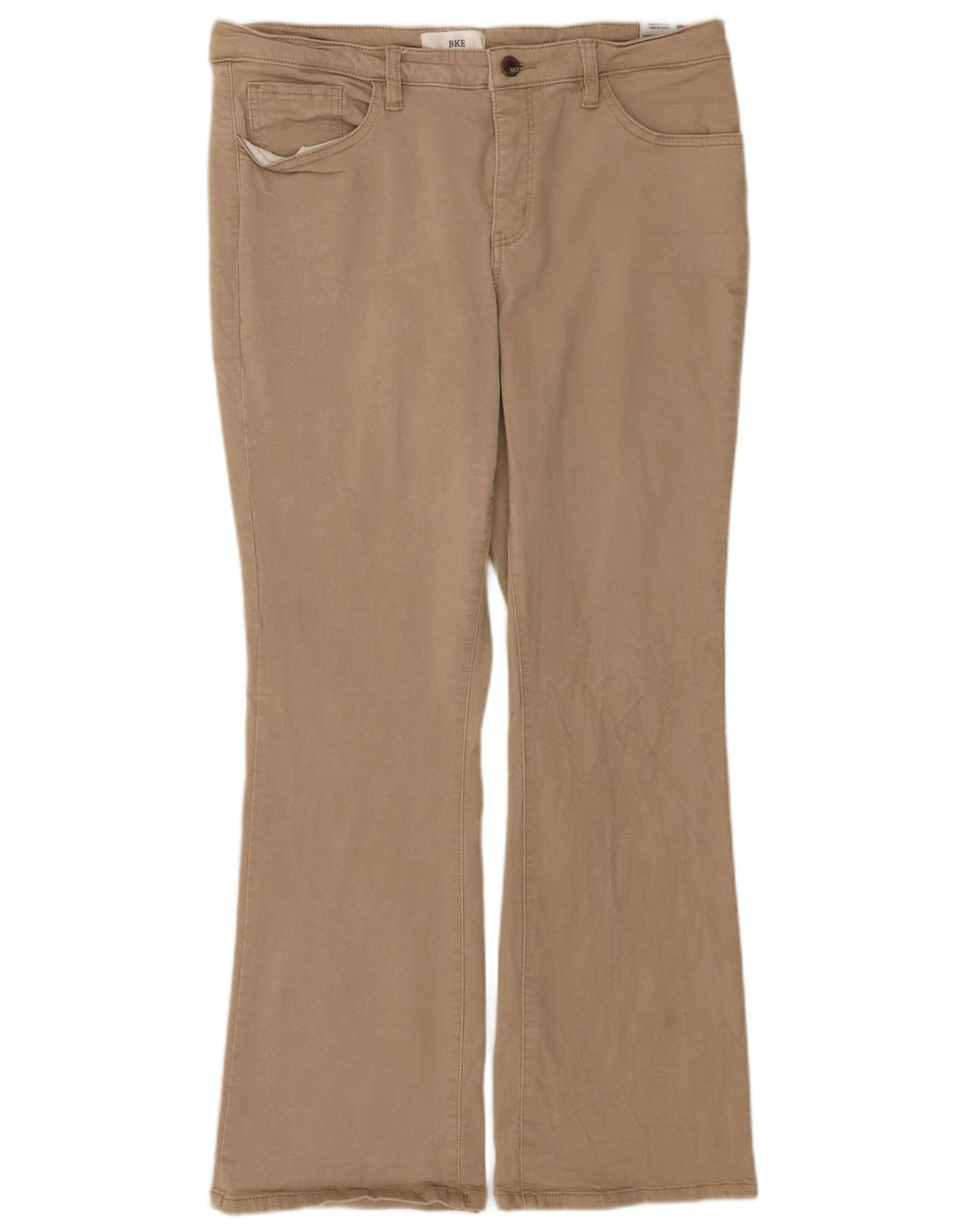 Pantaloni casual bootcut da donna BKE W33 L31 cotone beige