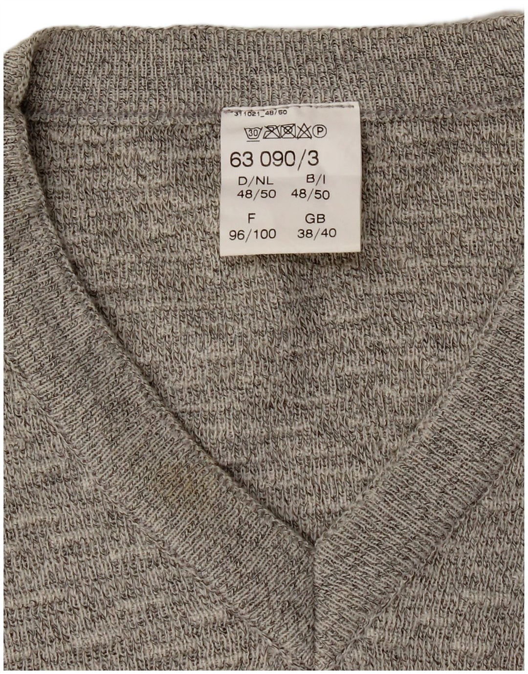 VINTAGE Mens V-Neck Jumper Sweater UK 38/40 Medium Multicoloured