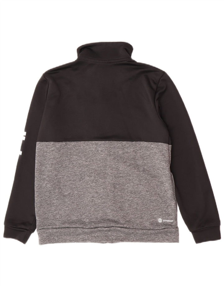 Giacca da tuta Adidas Aeroready da ragazzo 11-12 anni color block nero