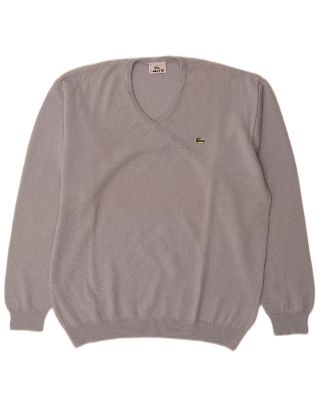 Maglione da uomo con scollo a V Lacoste taglia 5 grande in lana vergine blu
