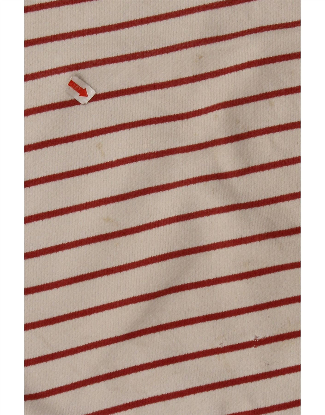 FAT FACE Top da donna a maniche lunghe UK 8 piccolo cotone a righe bianco sporco