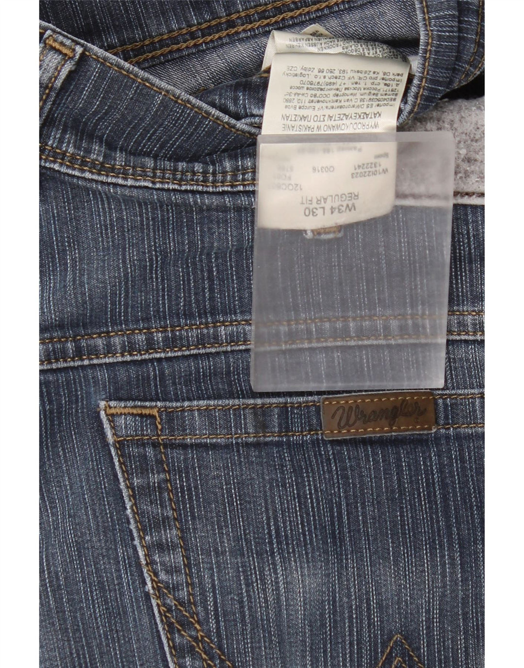 Jeans dritti vestibilità regolare da donna Wrangler W34 L30 cotone blu