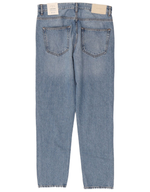 Jeans Zara da uomo slim affusolati EU 40 medio W31 L30 cotone blu