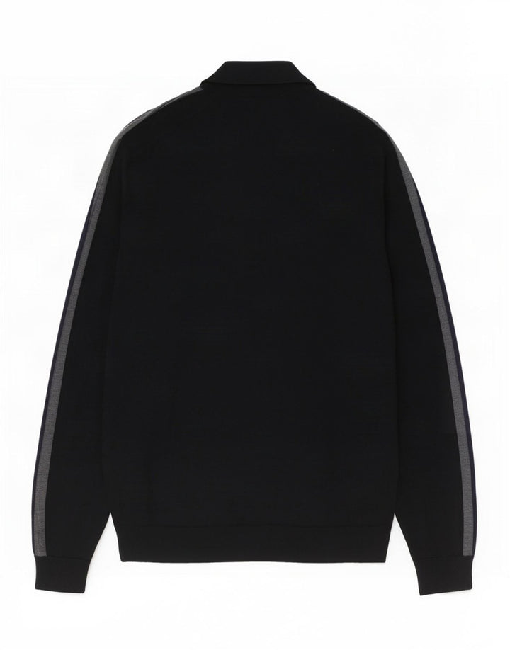 Maglione da uomo Marks & Spencer con zip e collo XL nero a blocchi di colore
