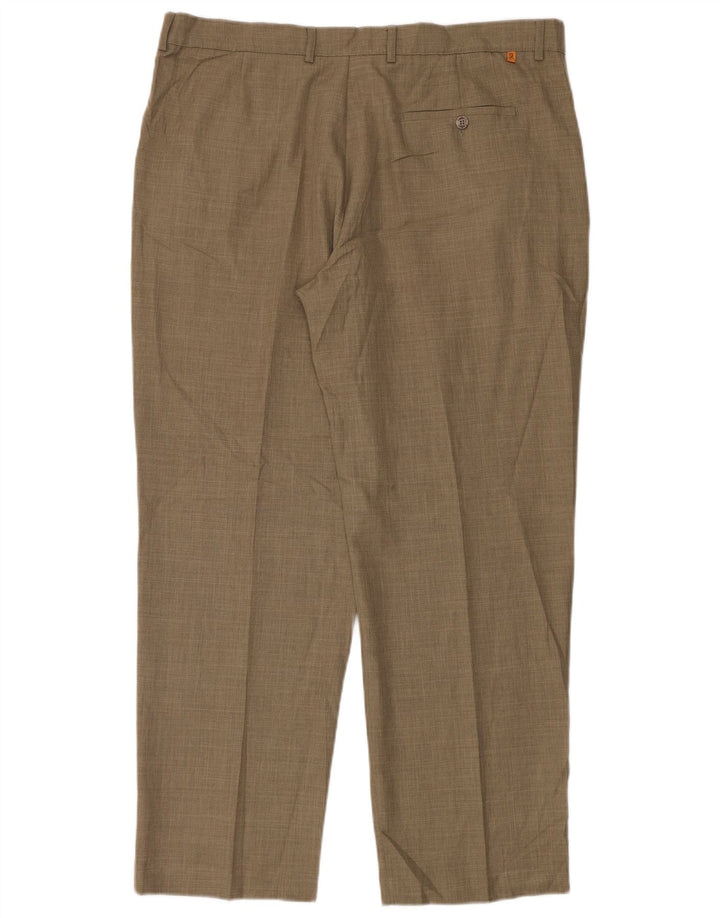 Pantaloni casual affusolati da uomo Farah W40 L31 poliestere marrone