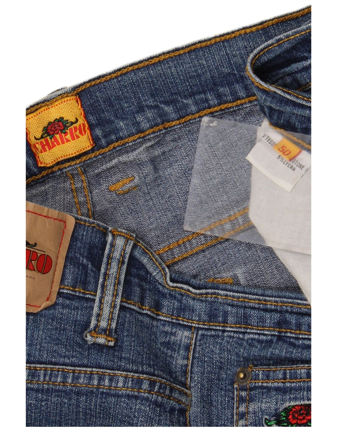 Jeans dritti da uomo Charro IT 50 Large W34 L31 Cotone blu