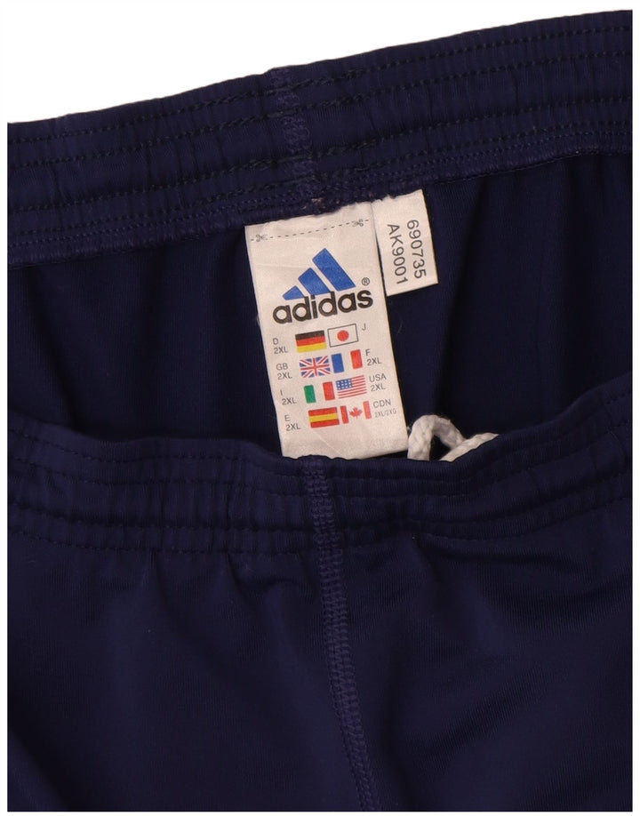 Pantaloncini sportivi da uomo Adidas 2XL poliestere blu navy
