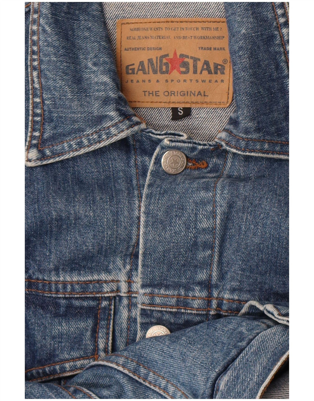 Giacca di jeans vintage da donna UK 10 piccola blu