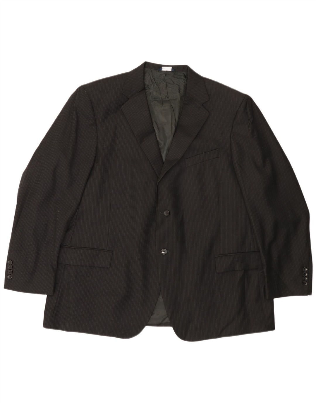 Giacca blazer da uomo a 2 bottoni Dockers IT 50 grande lana gessata nera