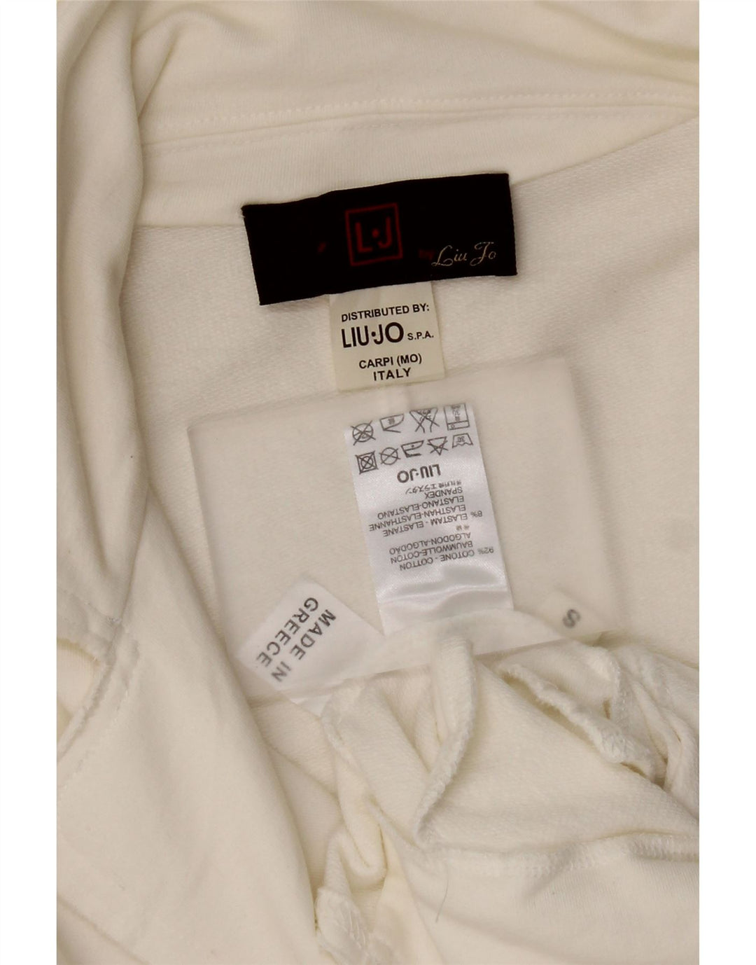 Giacca blazer a 3 bottoni da donna Liu Jo UK 10 piccola in cotone bianco
