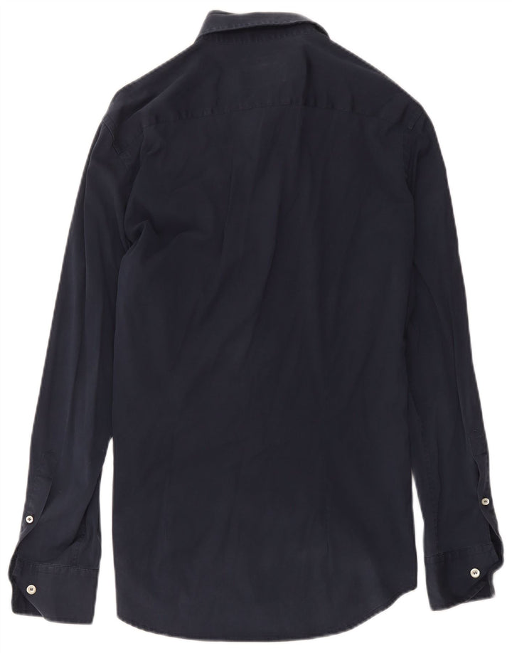 Camicia slim fit da uomo Fred Perry grande in cotone blu navy