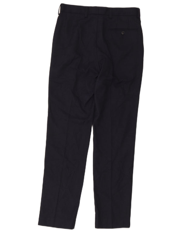 Pantaloni chino slim fit da uomo Marks & Spencer W28 L31 blu navy maculato