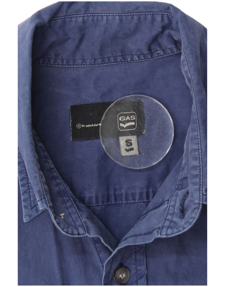 Camicia Uomo Gas Small Cotone Blu Navy