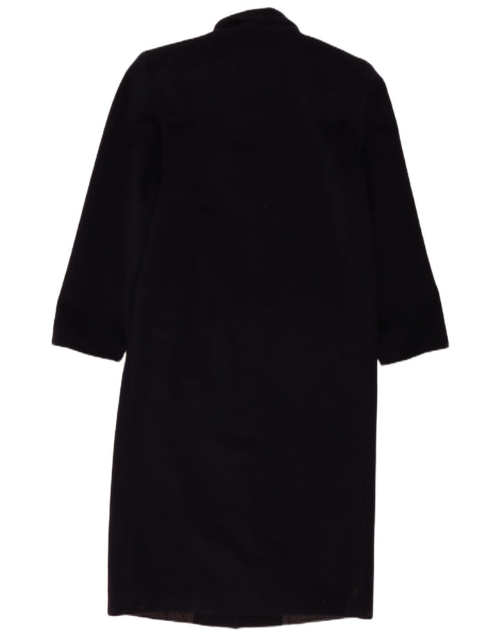 Cappotto doppiopetto vintage da donna EU 40 blu navy medio