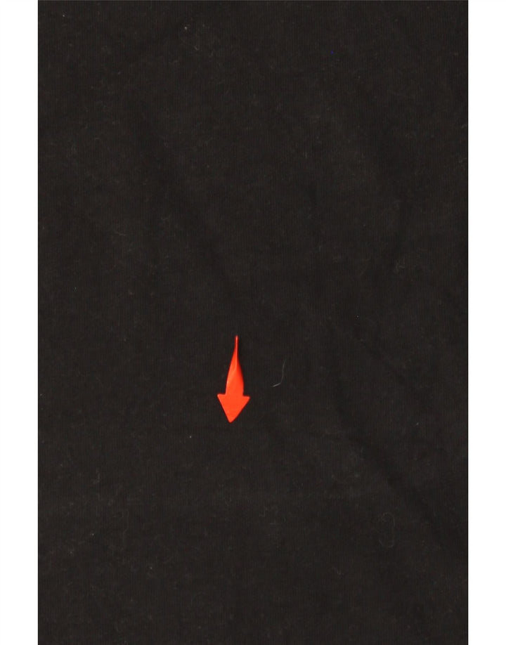 T-shirt grafica da donna SUPERDRY Top UK 16 grande cotone nero