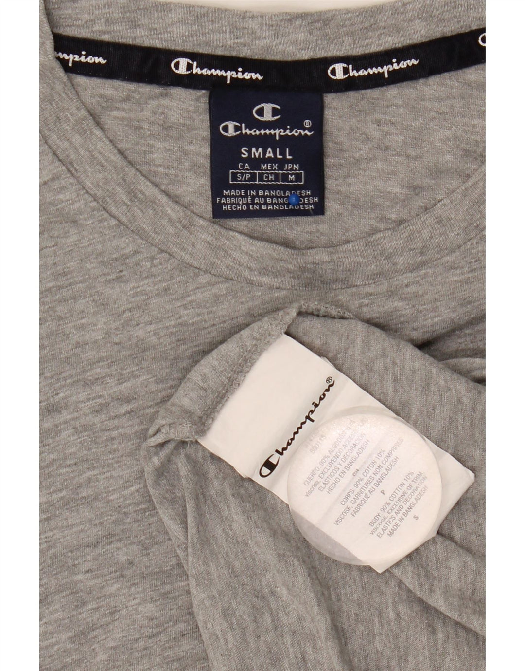 T-shirt da uomo Champion Top piccola in cotone grigio