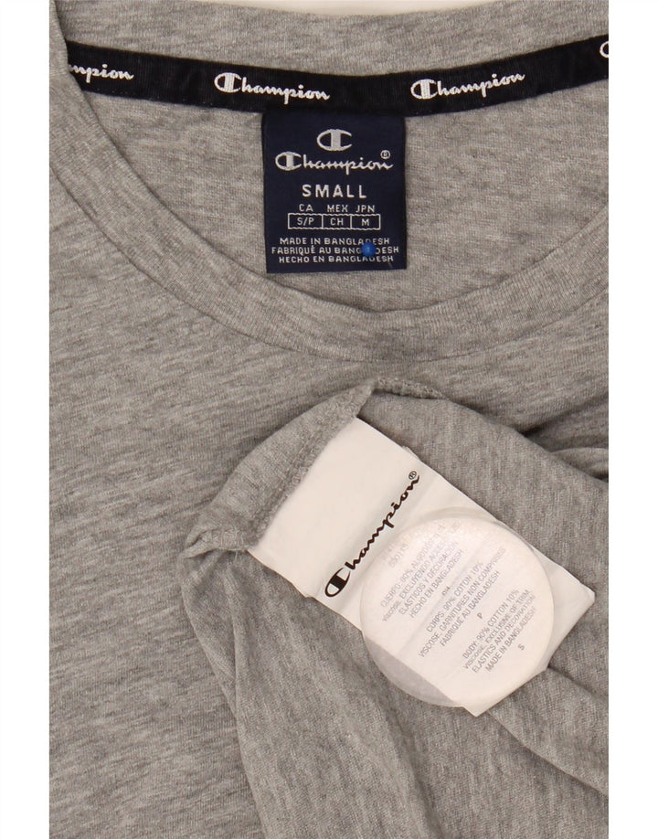 T-shirt da uomo Champion Top piccola in cotone grigio