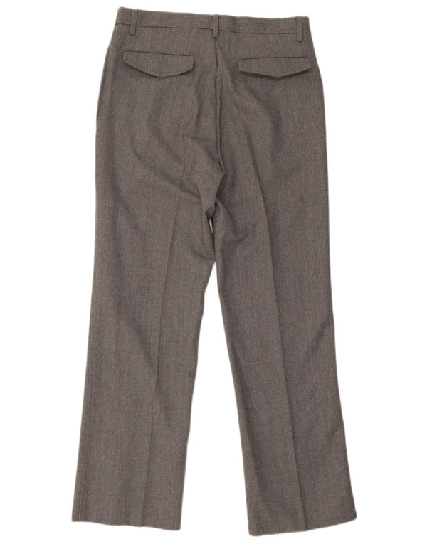 Pantaloni da abito dritti da uomo Sisley IT 46 Small W28 L29 Acetato grigio