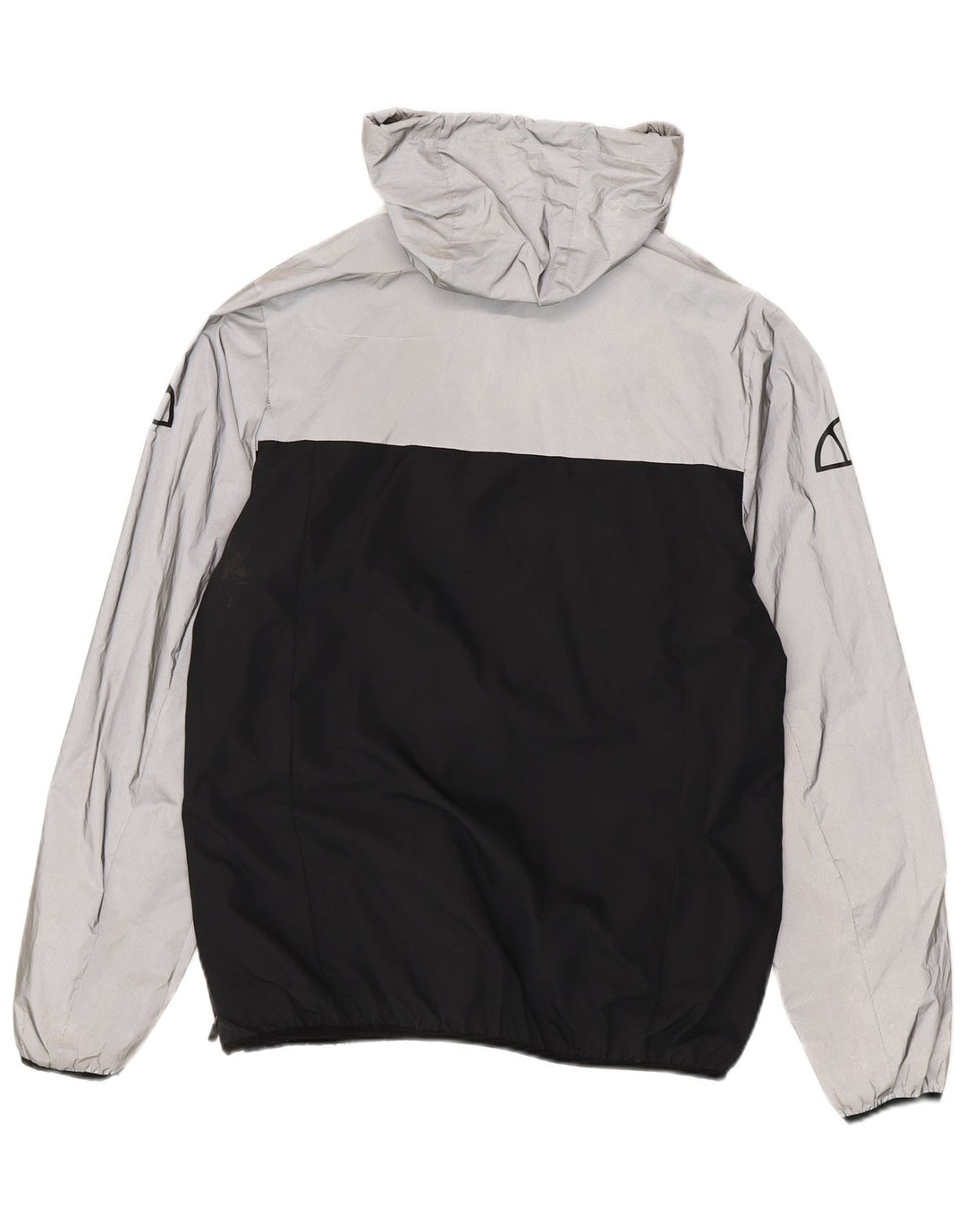 Ellesse Giacca antipioggia da uomo con cappuccio grafico UK 40 Large Black Colourblock