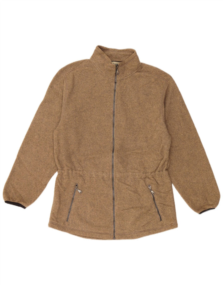 Giacca in pile da donna EDDIE BAUER UK 14 Poliestere marrone medio
