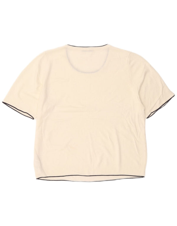 Maglione classico con scollo a barca da donna Marks & Spencer UK 20 2XL Bianco