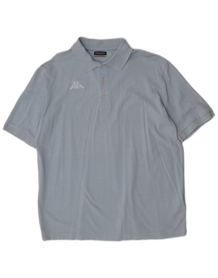 Polo Kappa Uomo Large Blu In Cotone