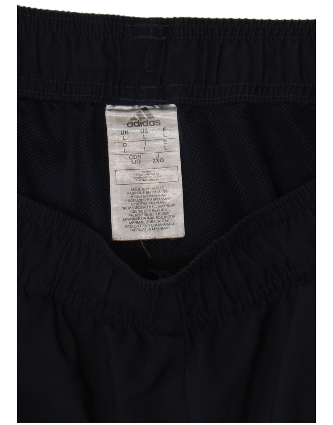 Pantaloncini sportivi da uomo Adidas Large blu navy in poliestere
