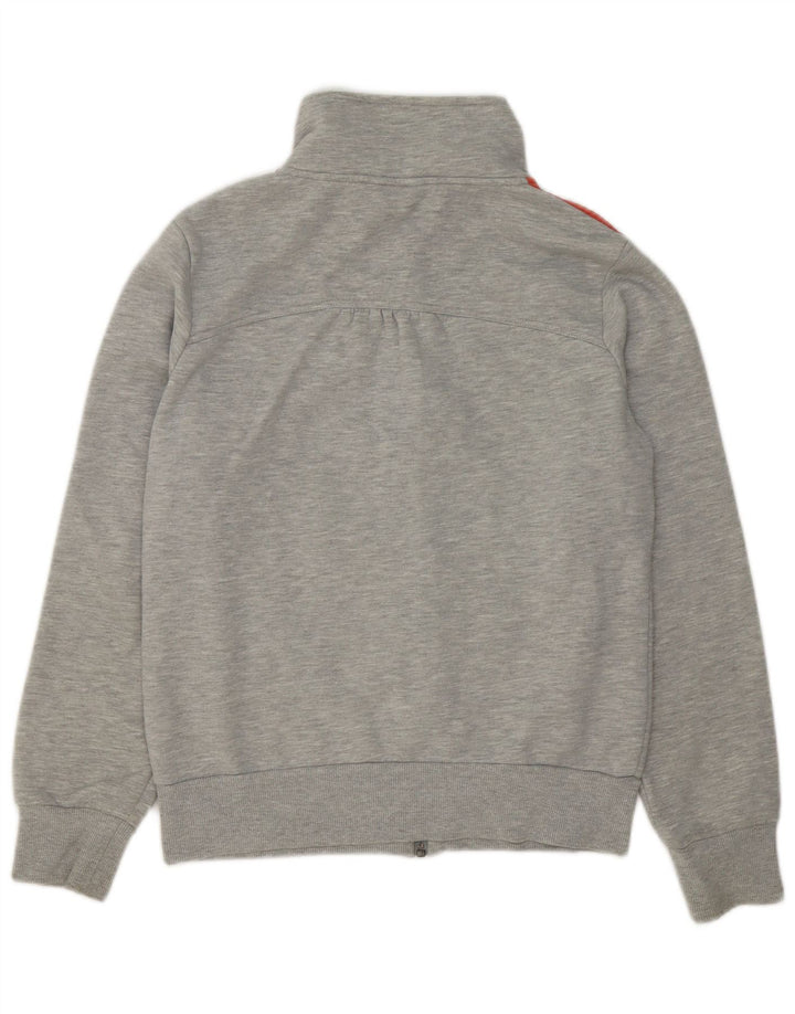 Giacca da ginnastica grafica da donna Adidas UK 16 grande cotone grigio