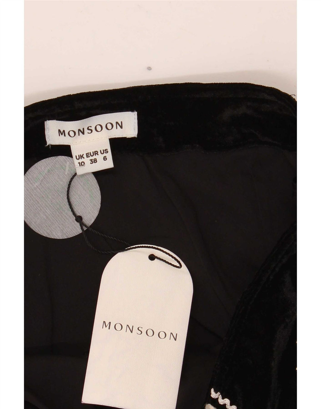 Minigonna da donna Monsoon UK 10 Small W27 Poliestere floreale nero