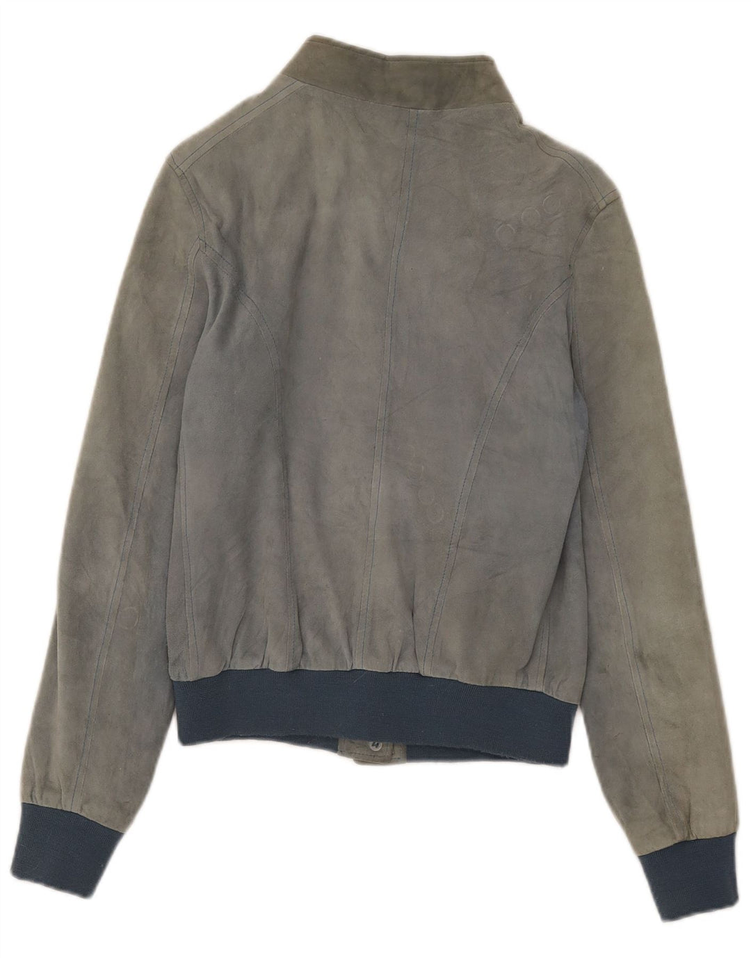 Bomber da donna in pelle scamosciata Emanuele Curci IT 44 Grigio medio Colourblock