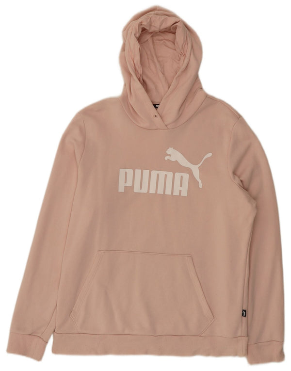Felpa con cappuccio grafica da donna Puma UK 18 XL cotone rosa