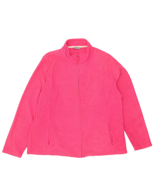 Giacca in pile da donna Marks & Spencer UK 20 2XL poliestere rosa