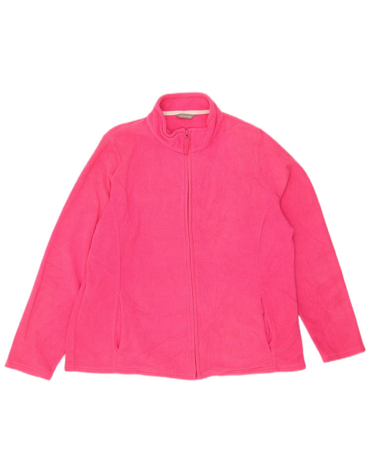 Giacca in pile da donna Marks & Spencer UK 20 2XL poliestere rosa