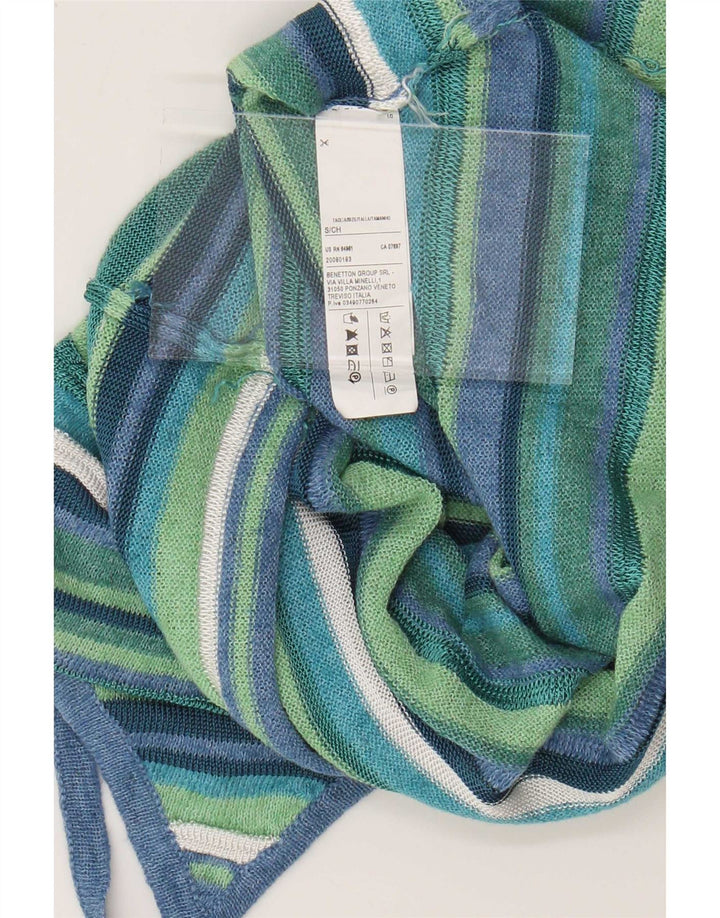 Top da donna Benetton Cami Top UK 10 piccolo in viscosa a righe multicolore