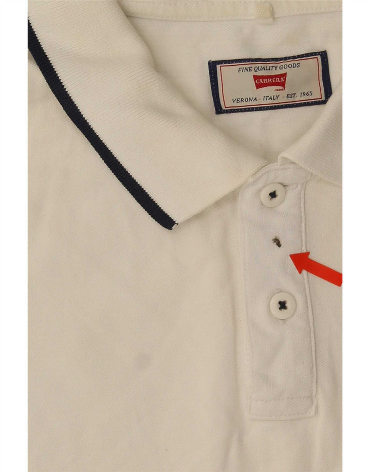 Polo Carrera da uomo vestibilità regolare XL a righe bianche